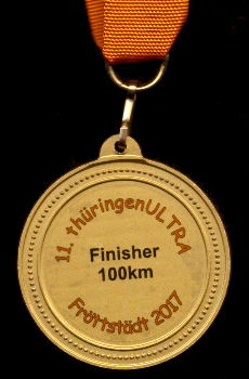 Finisher Medaille 11. thüringenUltra 2017