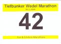 Startnummer 1. Tiefbunker Wedel Marathon 2019