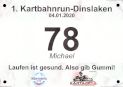 Startnummer 1. Kartbahn Marathon Dinslaken 2020